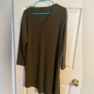 Size XL Olive long tunic or dress (however you prefer to wear it)